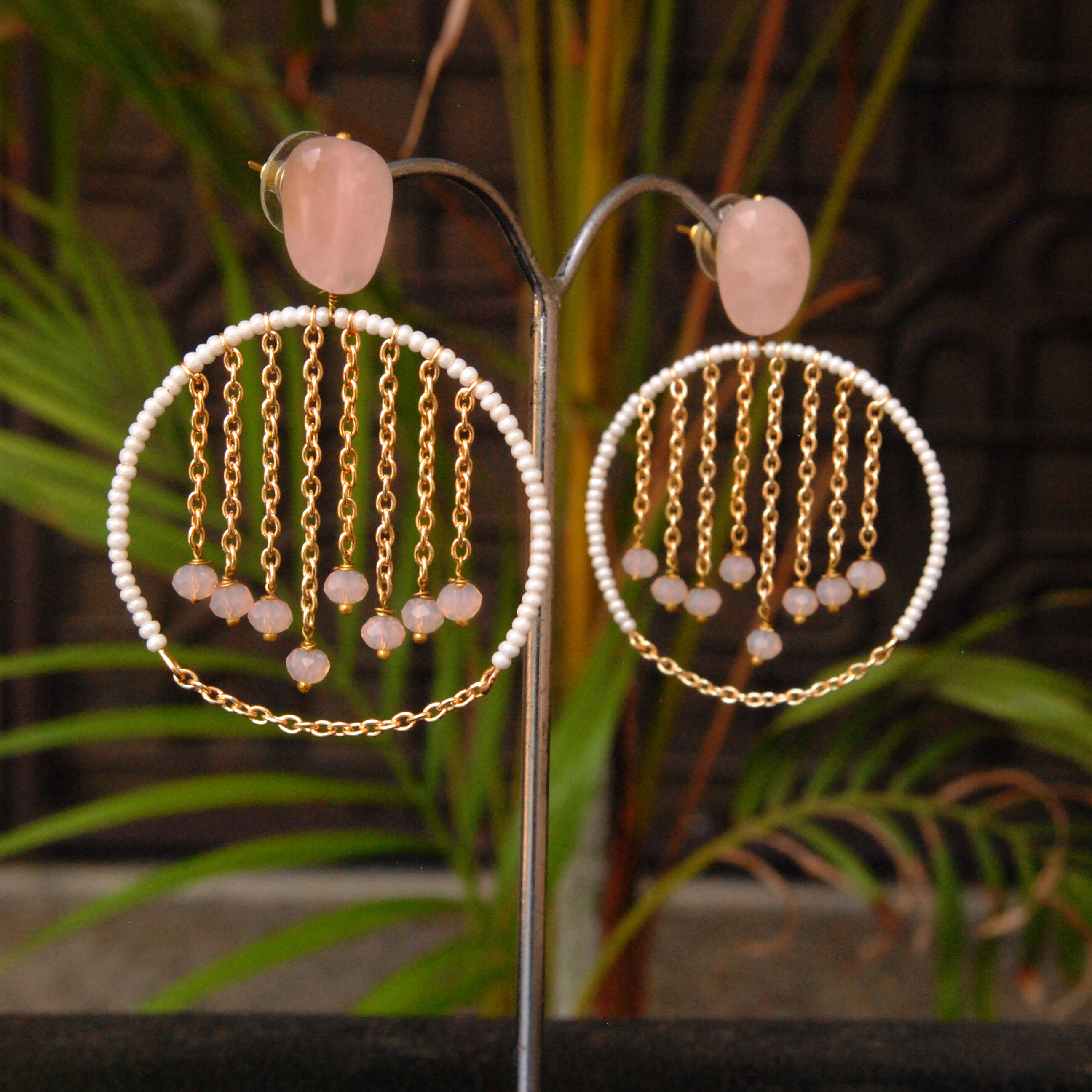 Swinging Lights Hoop Earrings