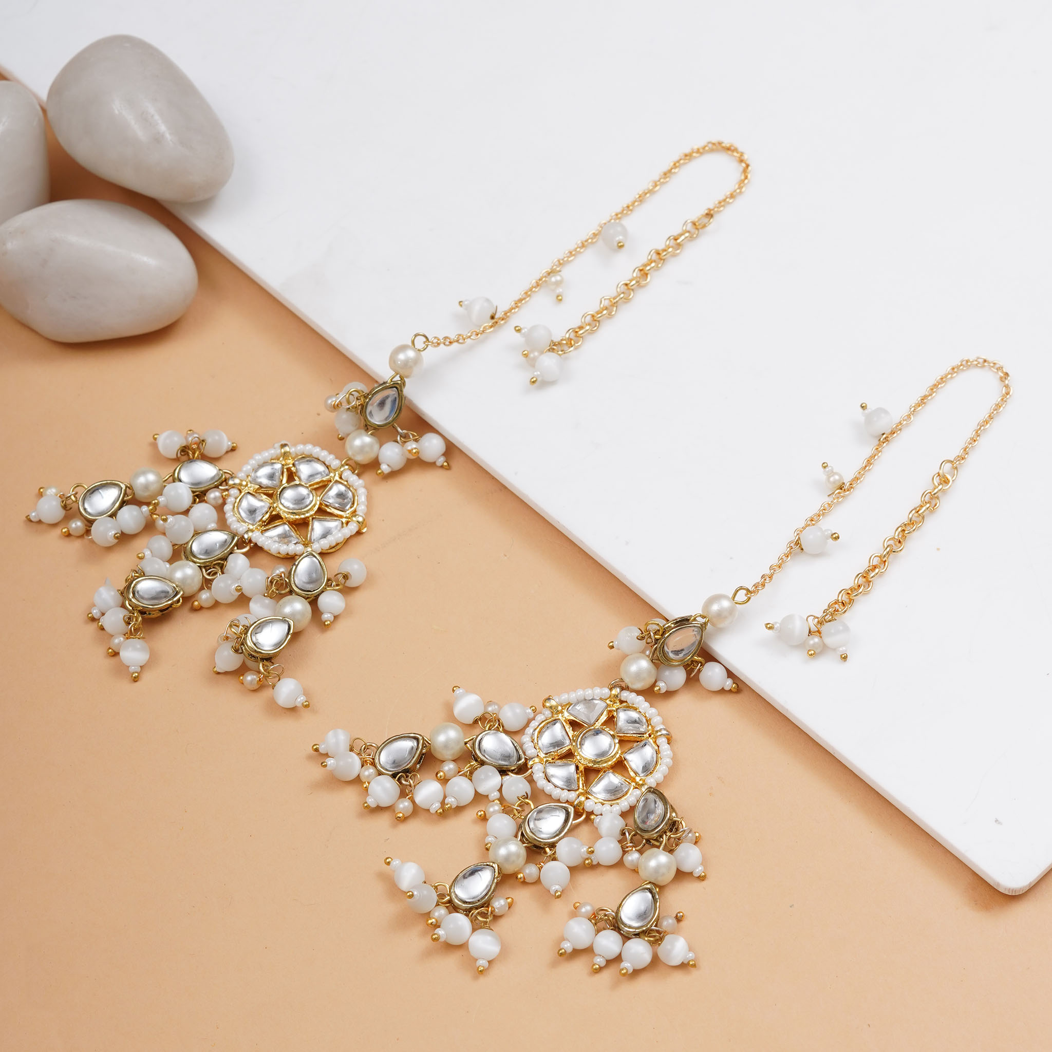 Bliss Kanauti White Earrings