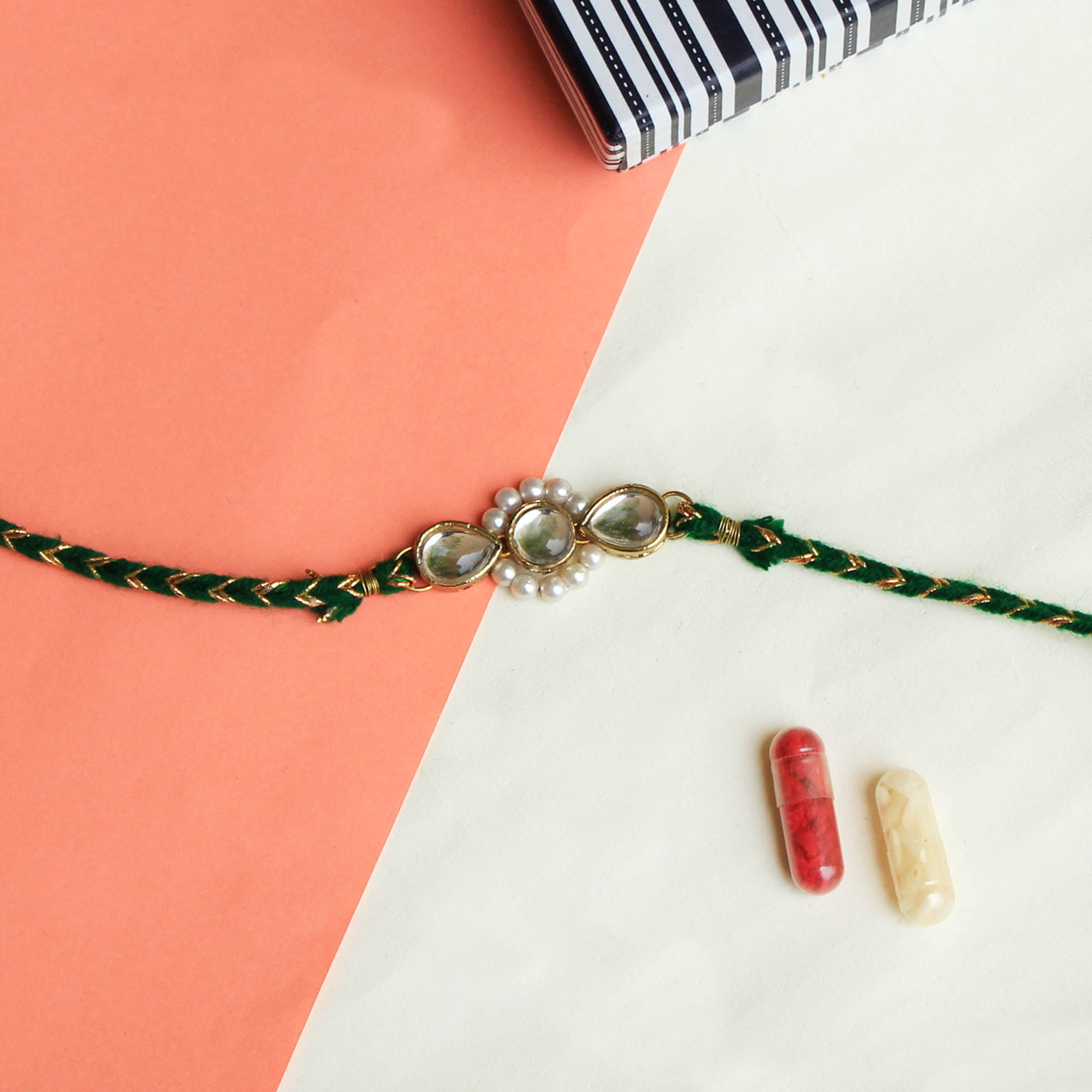 Kundan amaze rakhi with Roli Chawal