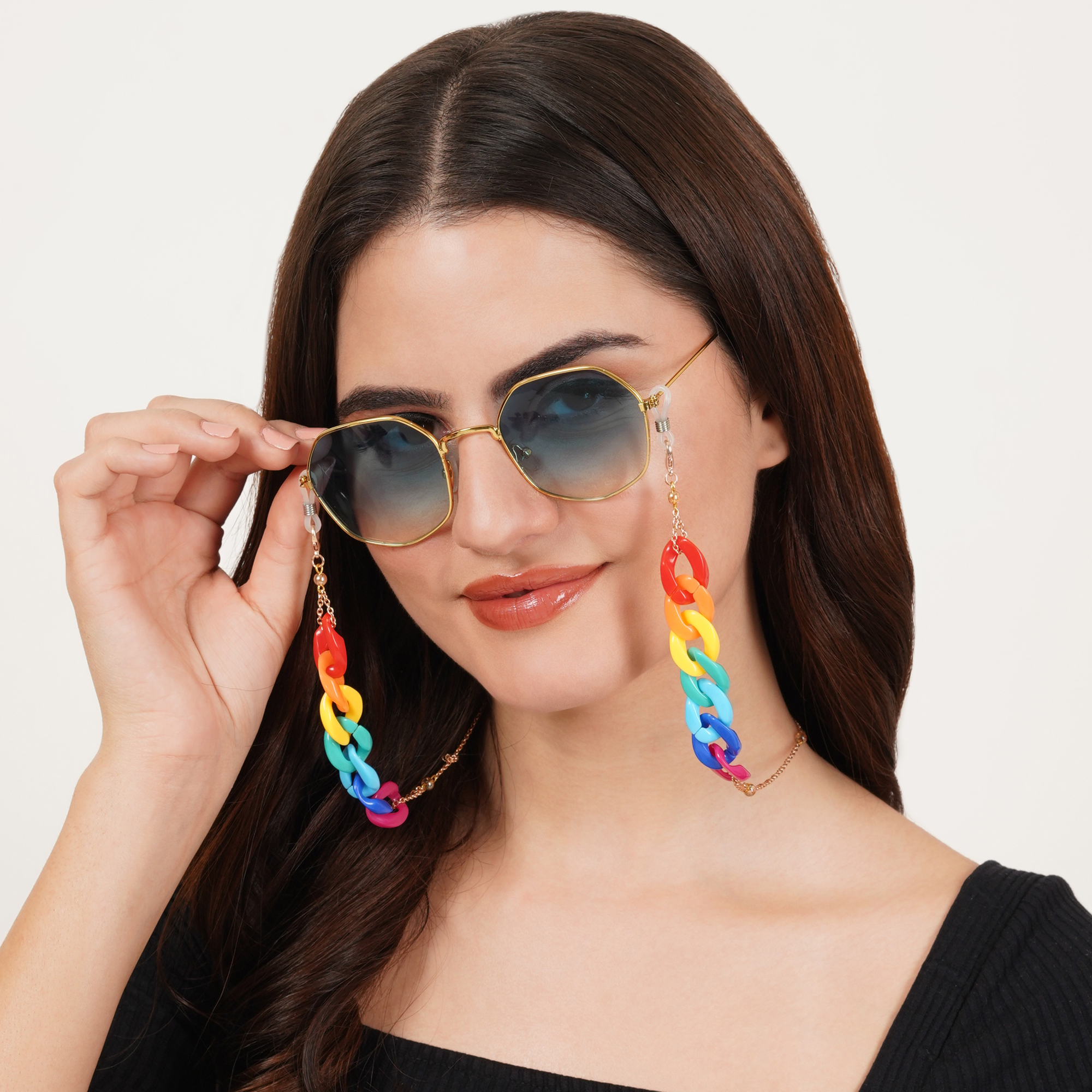 Crayon Multi Color Spectacles/Air Pods Chain