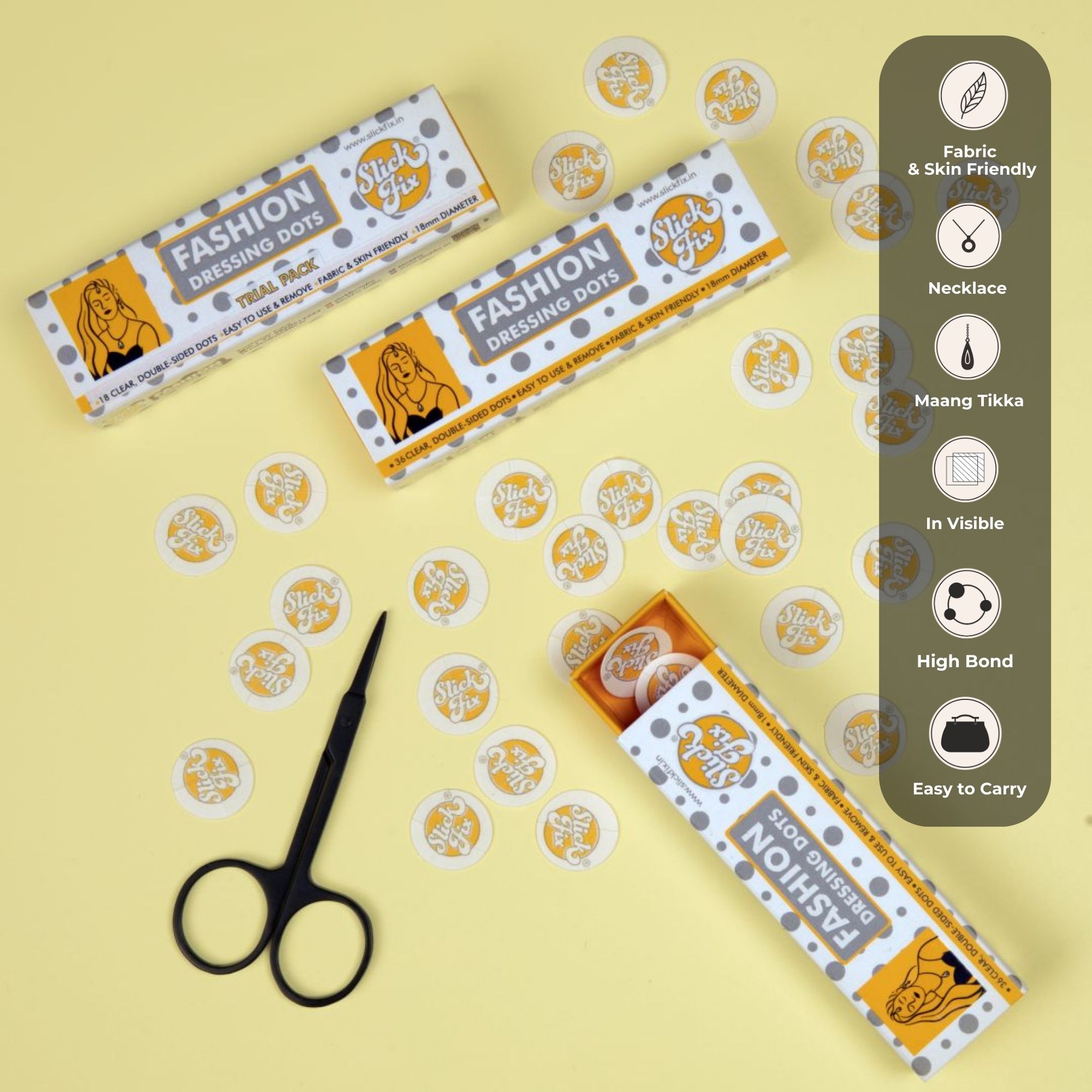 SlickFix Fashion Dressing Dots Tape- pack of 180