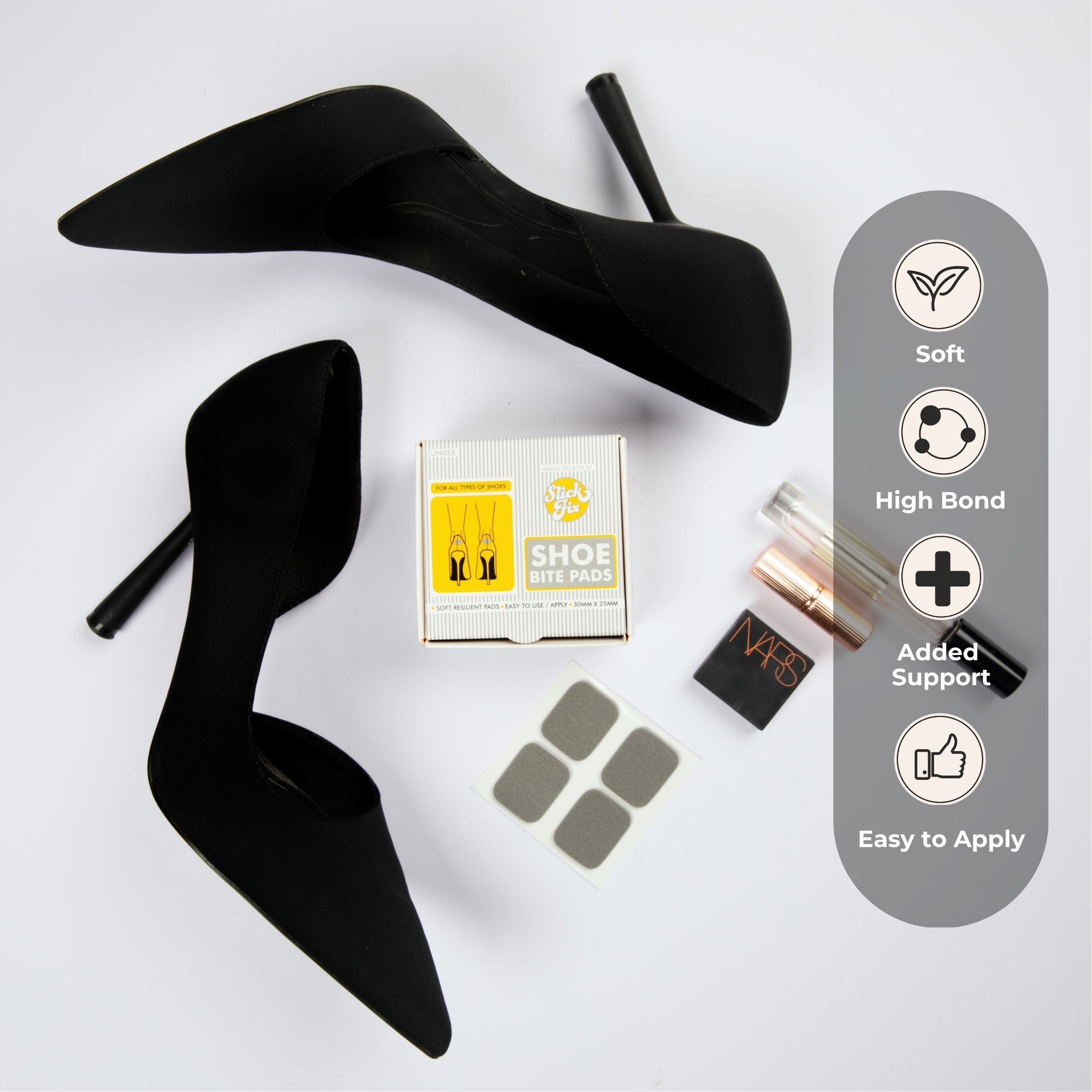 SlickFix Shoe Bite Pads (Regular)-(PACK OF 4)