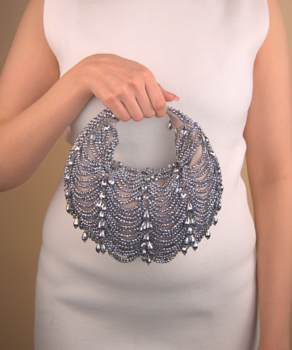 Liona Grey Hobo Bag