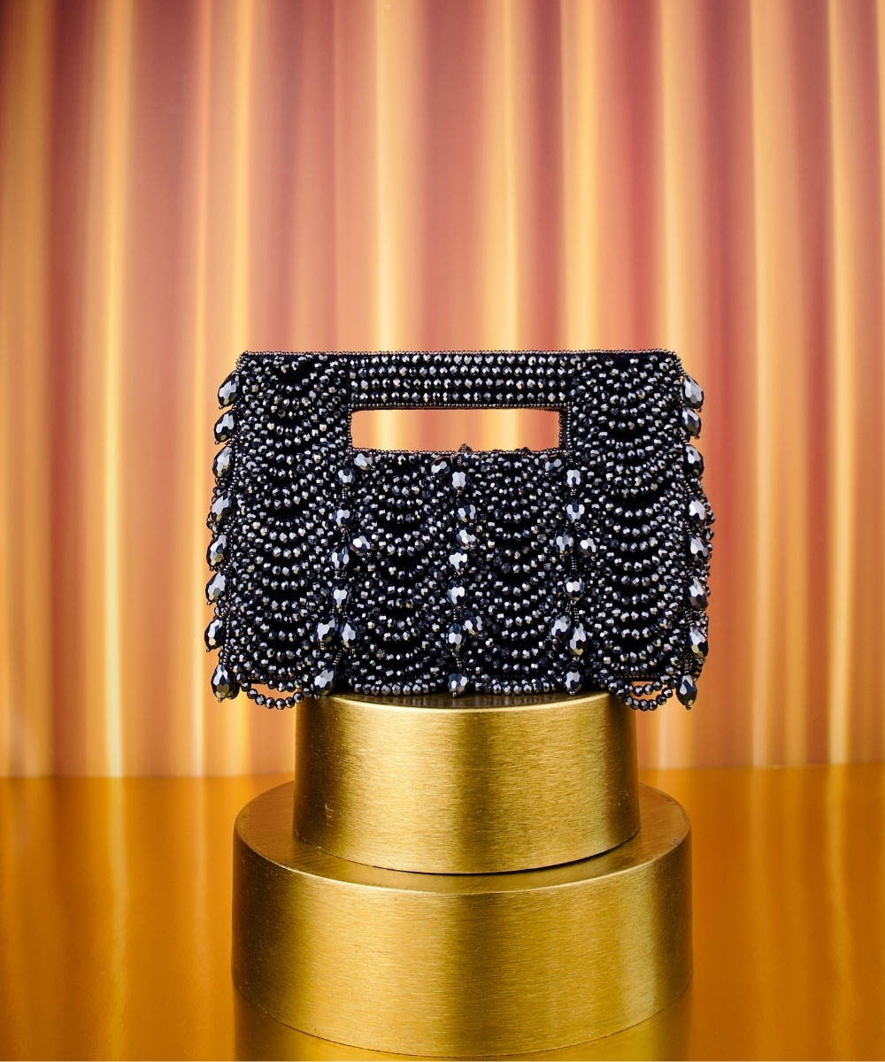 Amyra Blue Suede Clutch