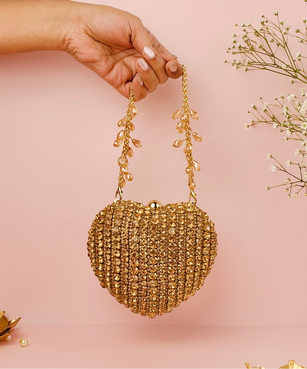 Lola Gold Heart Bag