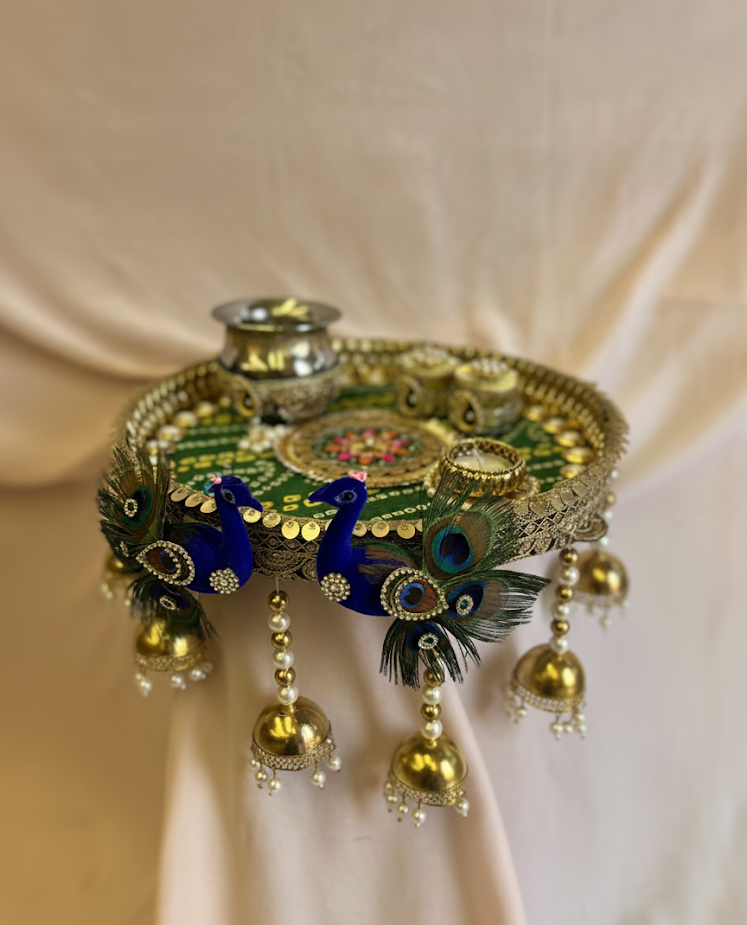 Peacock & Pearl Karwa Chauth Thali Set