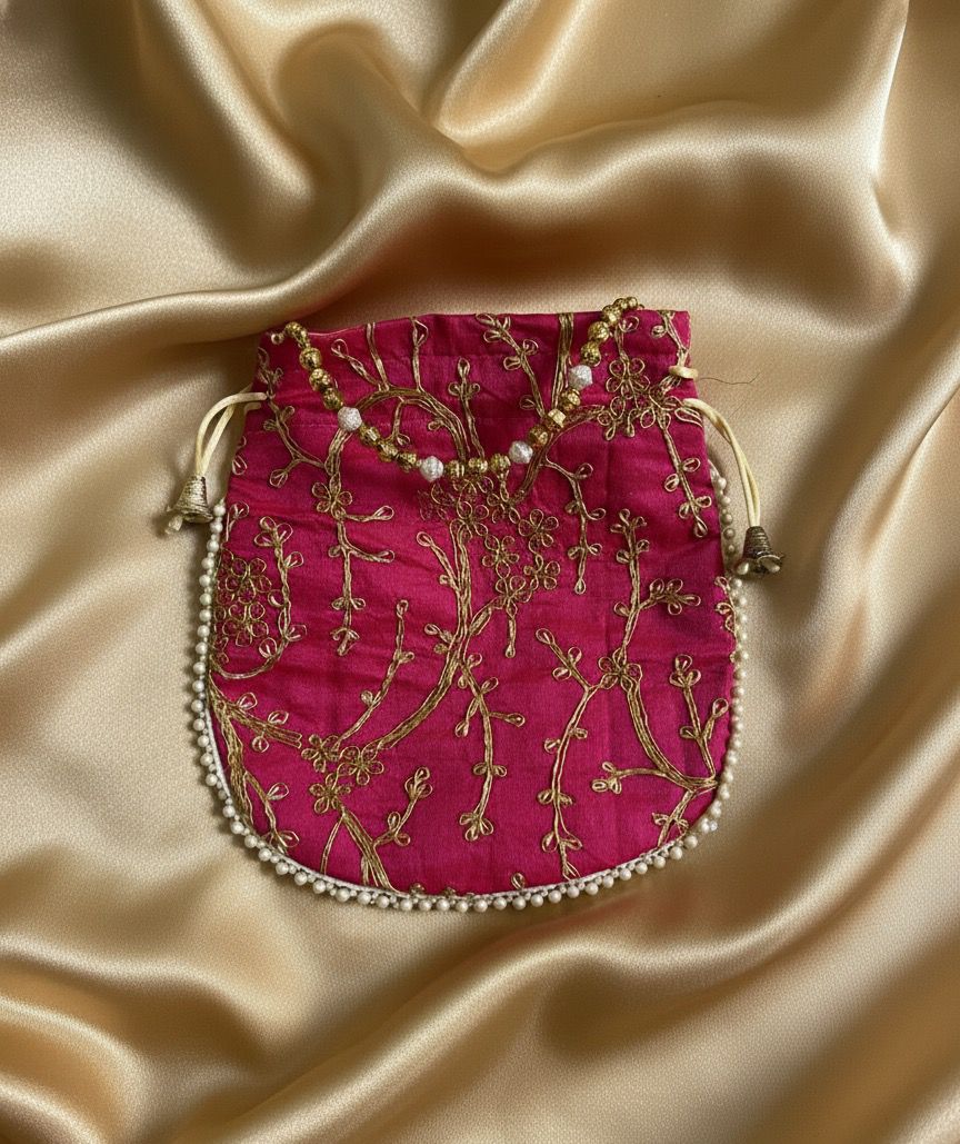 The Magenta Blossom Designer Potli