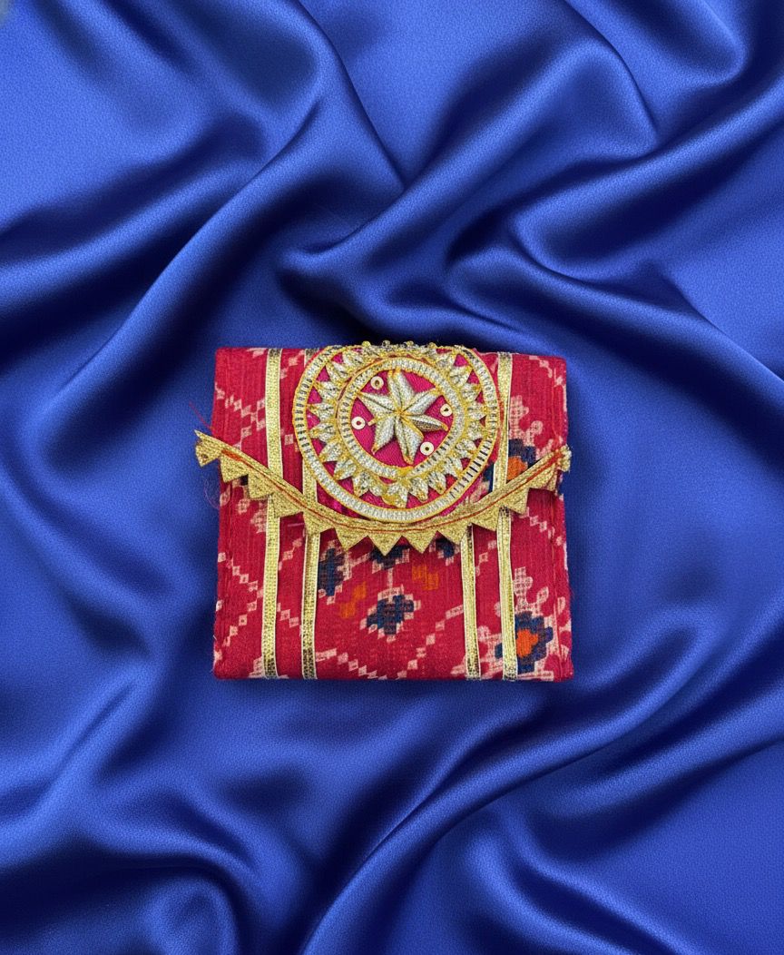Vibrant Magenta Patterned Ginni Pouch