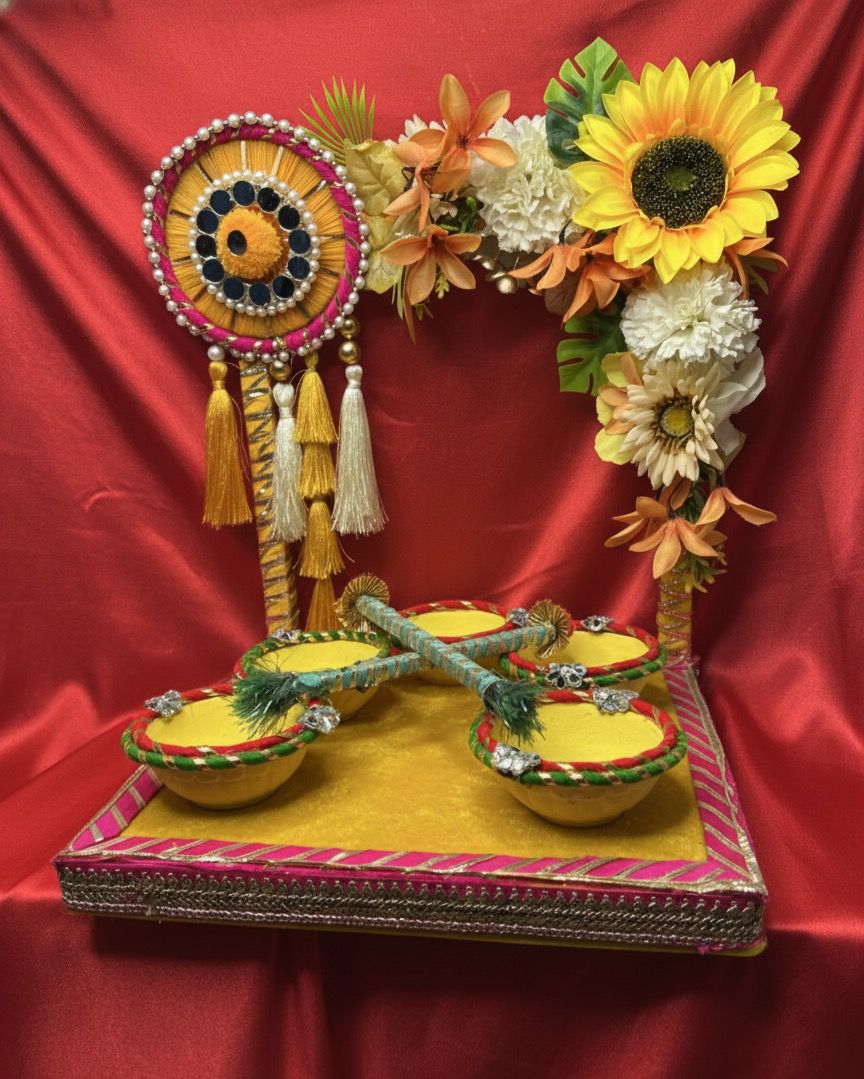 Golden Glow Haldi Tray