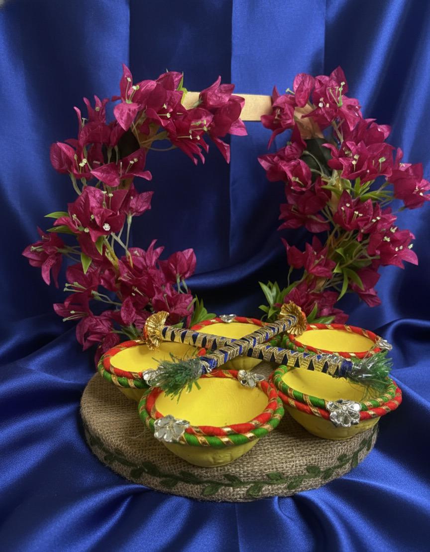 Floral Festive Haldi Platter