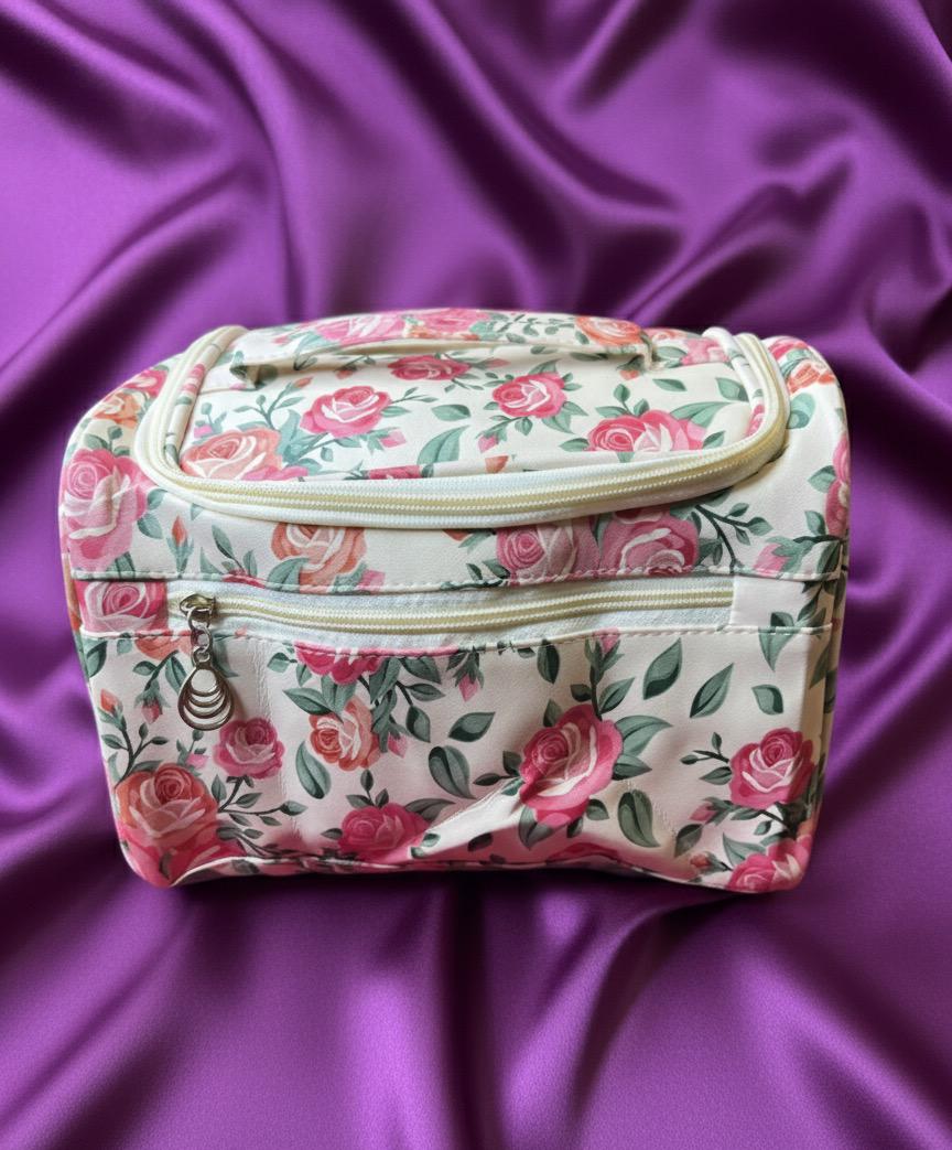 Peach Floral Grace Multipurpose Pouch