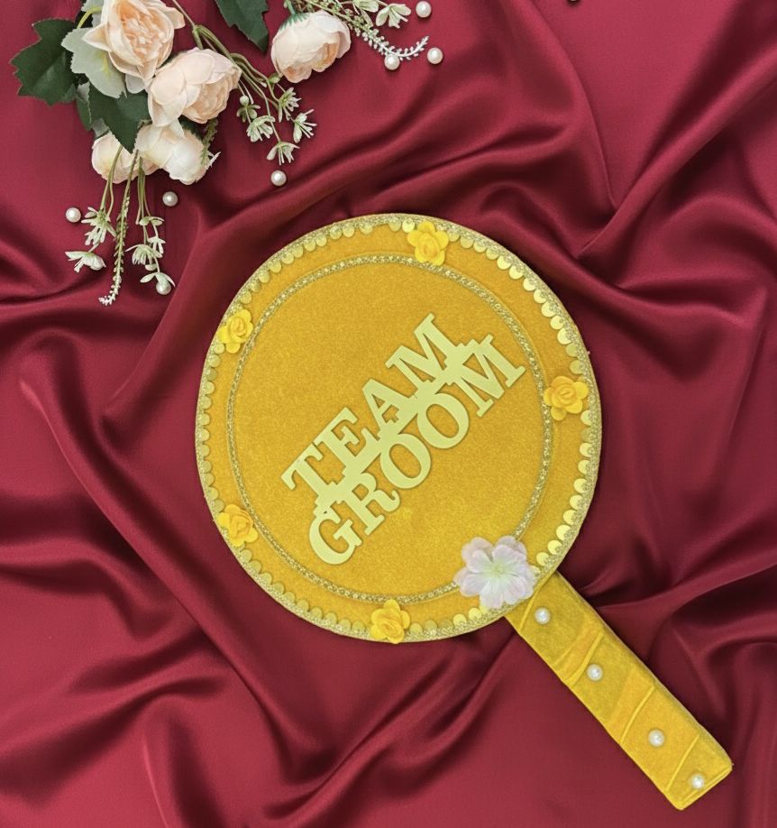 Team Groom Velvet Handheld Prop